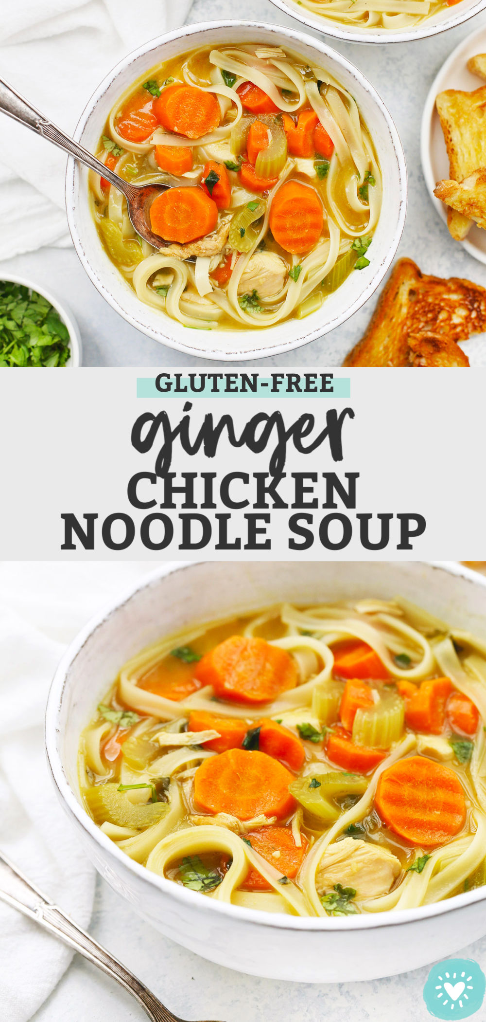 Ginger Chicken Noodle Soup from One Lovely Life