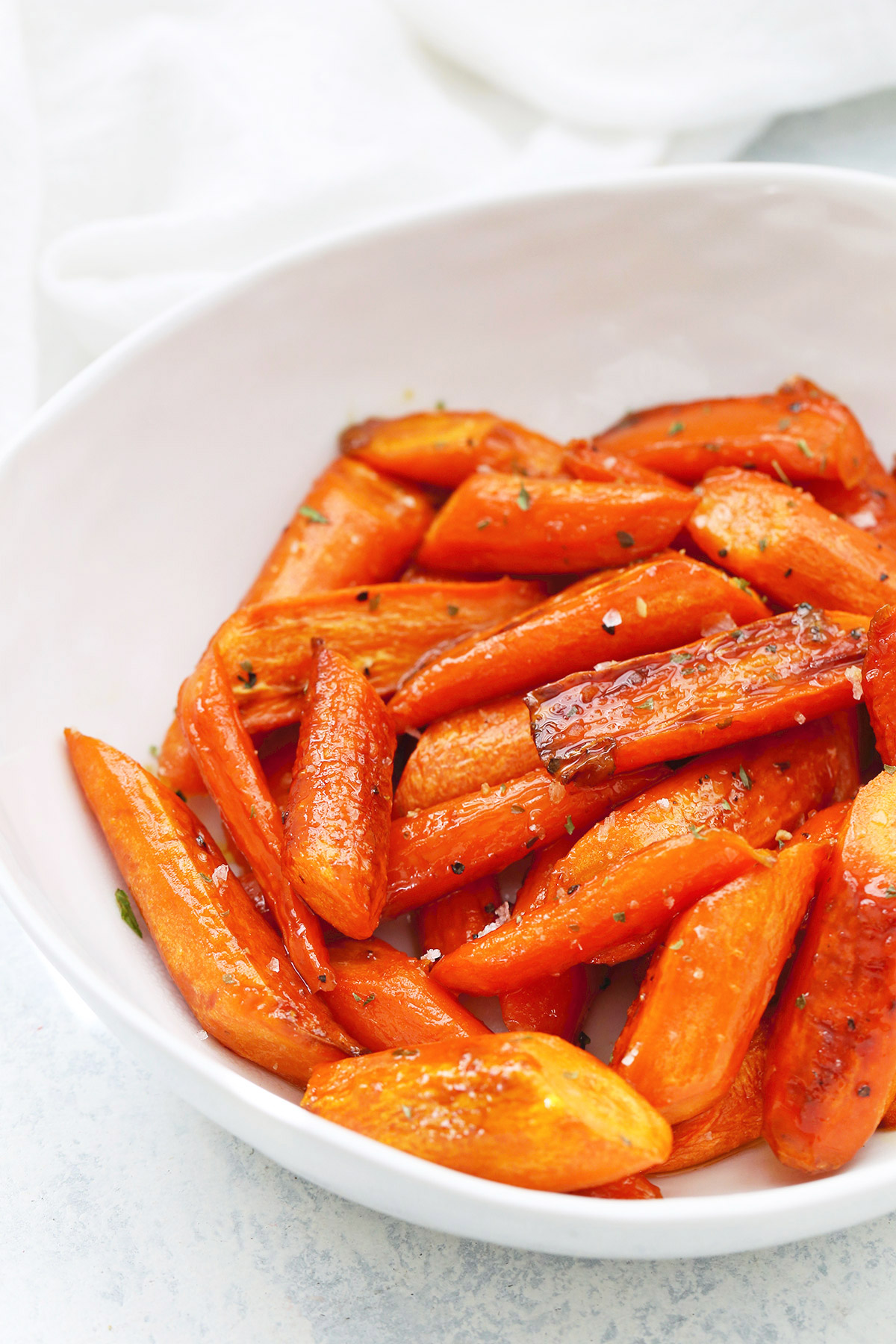Maple Glazed Roasted Carrots from One Lovely Life