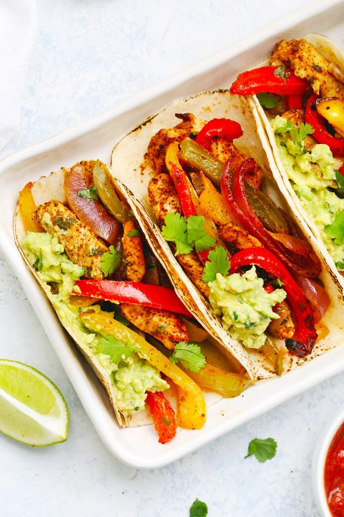 Sheet Pan Chicken Fajitas from One Lovely Life