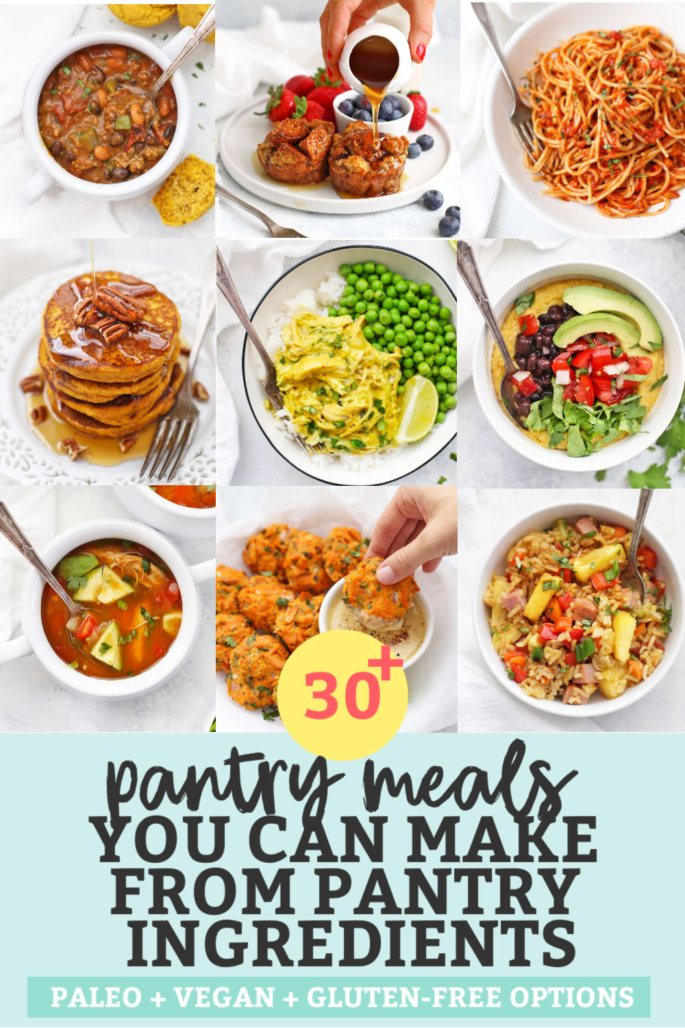 30 Pantry Meals made from Pantry Staples from One Lovely Life
