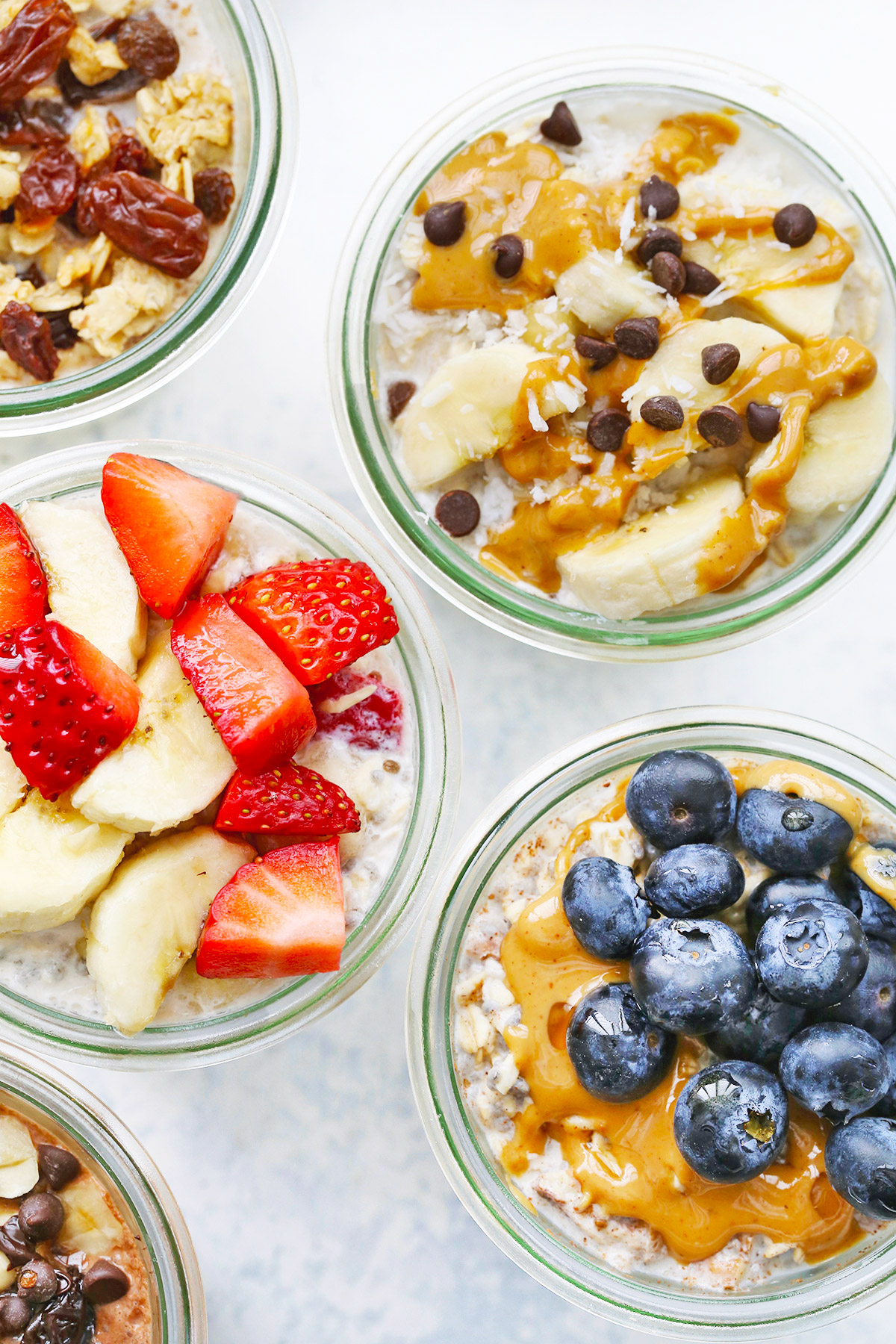 7 Flavors of Overnight Oats from One Lovely Life