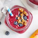 Blueberry Peach Smoothie from One Lovely Life