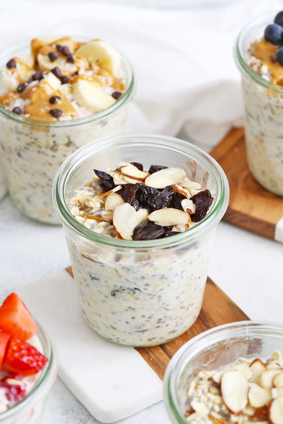 Cherry Almond Overnight Oats from One Lovely Life