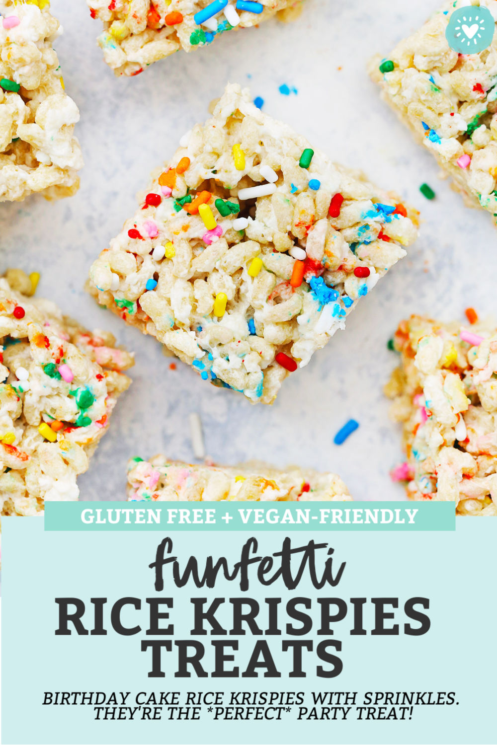 Funfetti Birthday Cake Rice Krispies Treats from One Lovely Life