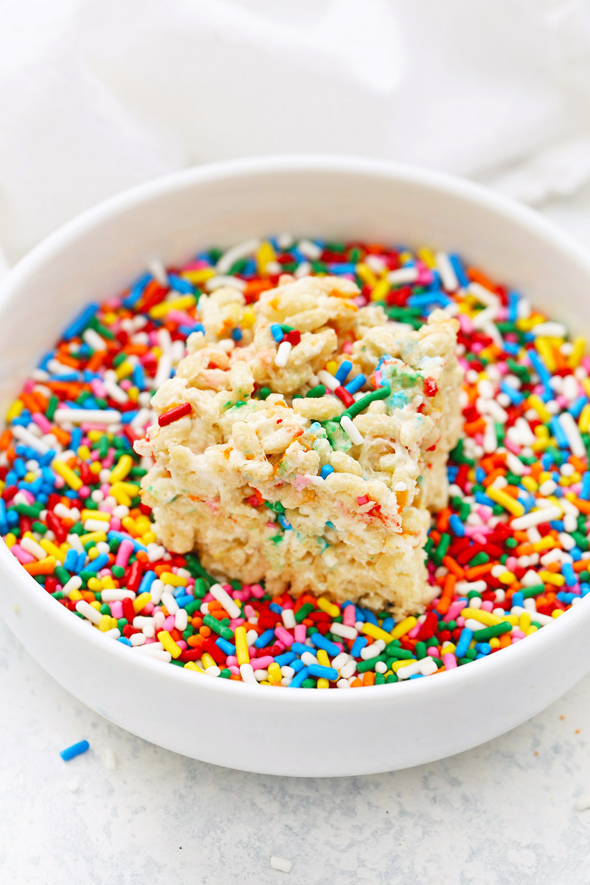 Funfetti Rice Krispies Treats from One Lovely Life