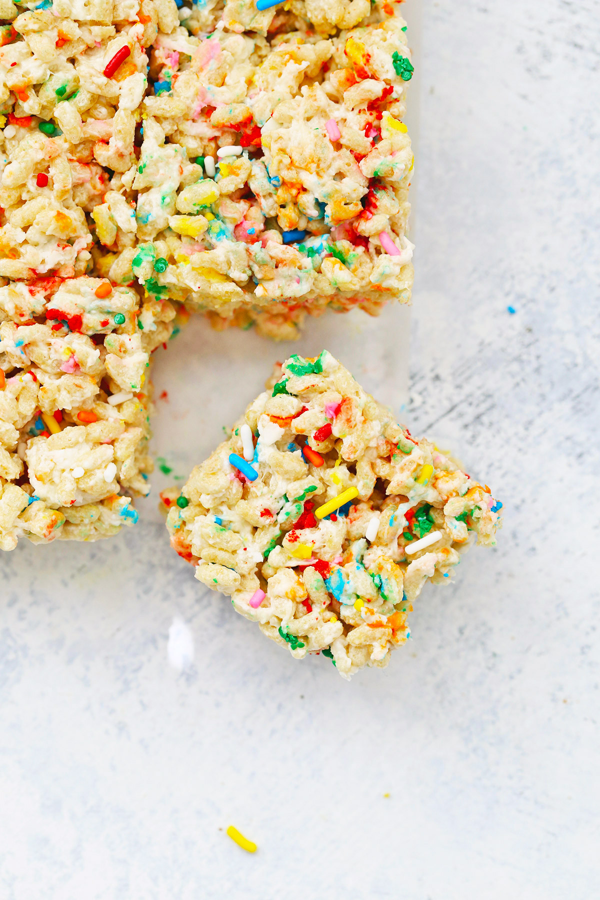 Funfetti Rice Krispies Treats from One Lovely Life