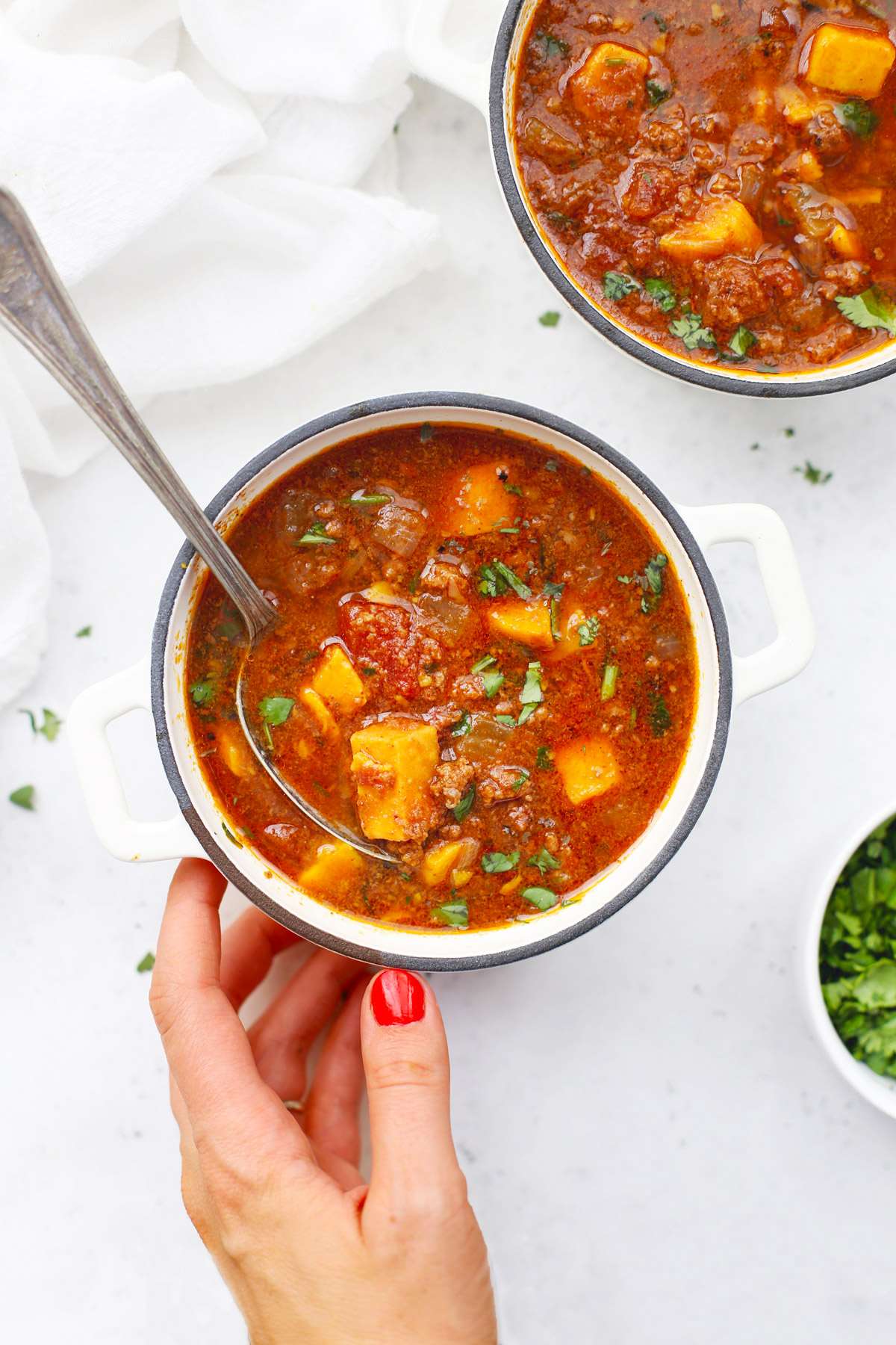 Paleo Slow Cooker Sweet Potato Chili from One Lovely Life