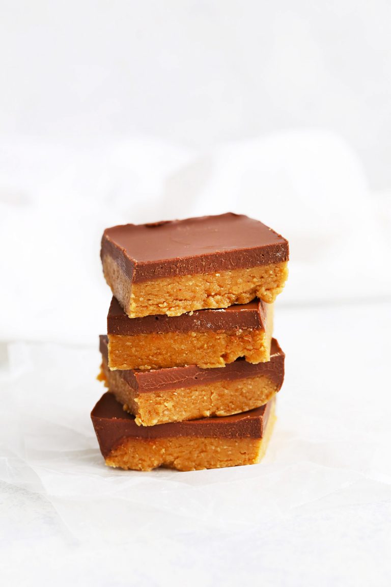Healthy No Bake Chocolate Peanut Butter Bars (Gluten Free + Vegan ...