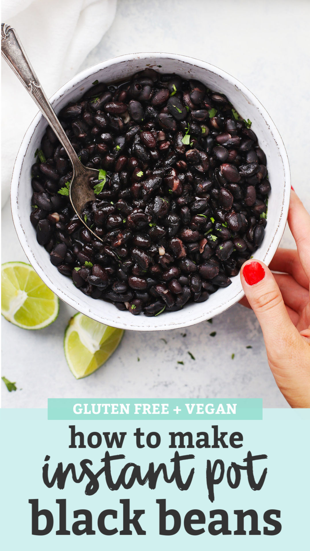 Instant Pot Black Beans Tutorial from One Lovely Life