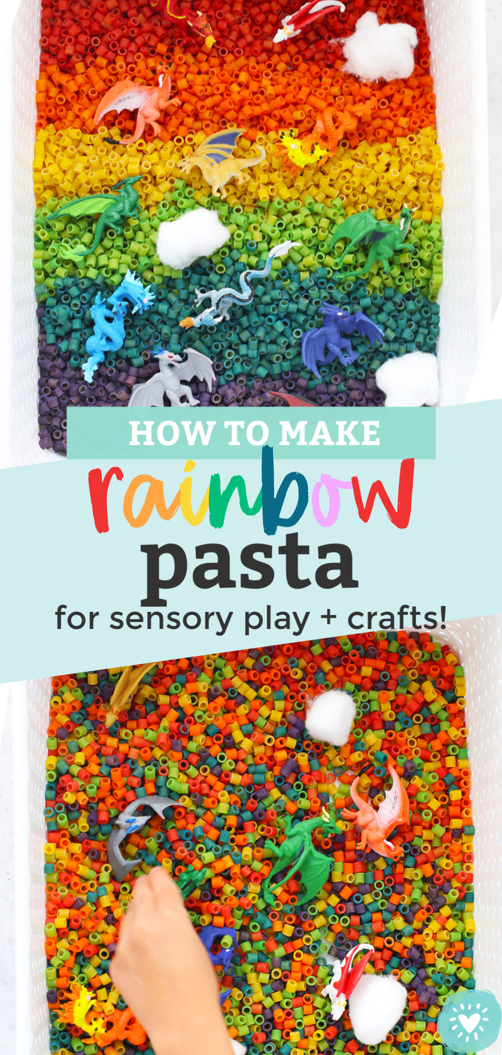 How to Make Rainbow Pasta Tutorial from One Lovely Life