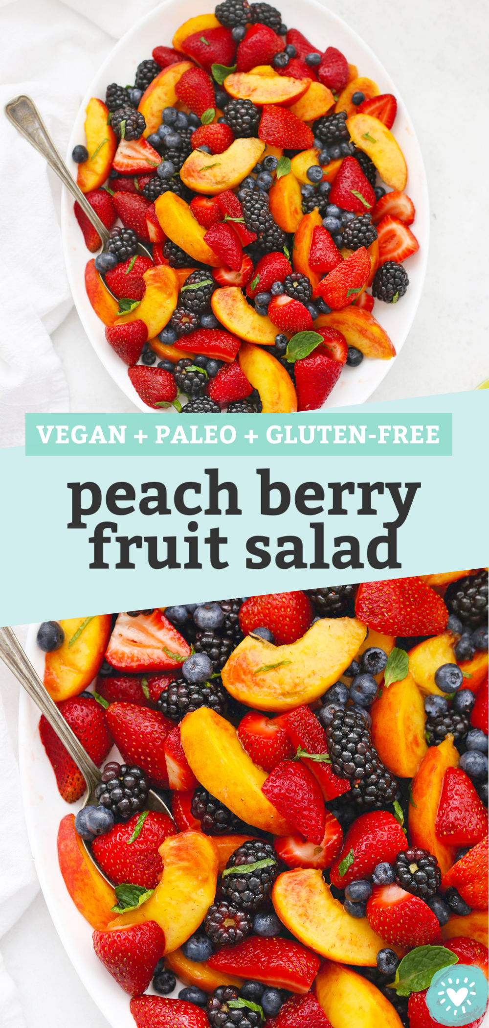 Peach Berry Fruit Salad from One Lovely Life