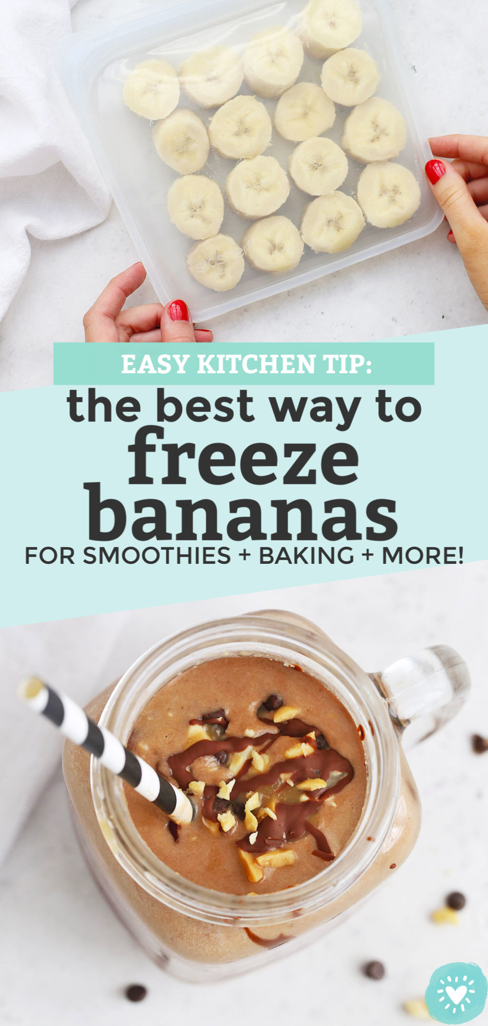 How to Freeze Bananas tutorial from One Lovely Life