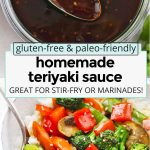 Vegetable stir fry stirred with gluten-free teriyaki sauce
