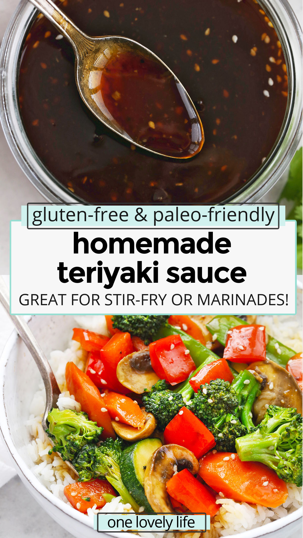 Homemade Teriyaki Sauce - Elevate your stir-fry game with this gluten-free teriyaki sauce! It comes together in a snap and tastes great on stir-fry, salmon, chicken, noodle bowls & more. (Gluten-Free, Paleo-friendly!) // Paleo Teriyaki Sauce // Gluten-Free Teriyaki Sauce // gluten free stir fry sauce // gluten-free teriyaki marinade // paleo teriyaki marinade