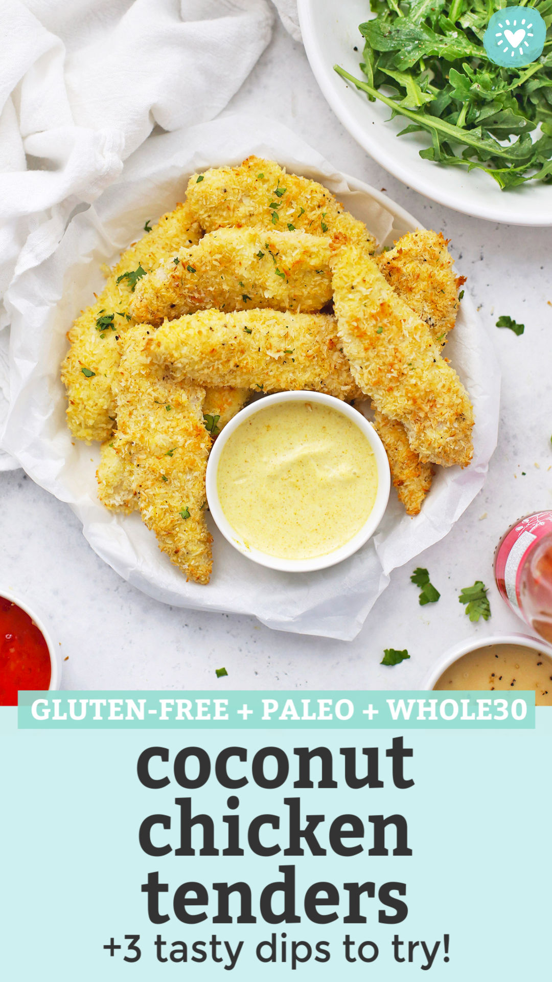 Baked Coconut Chicken Tenders from One Lovely Life