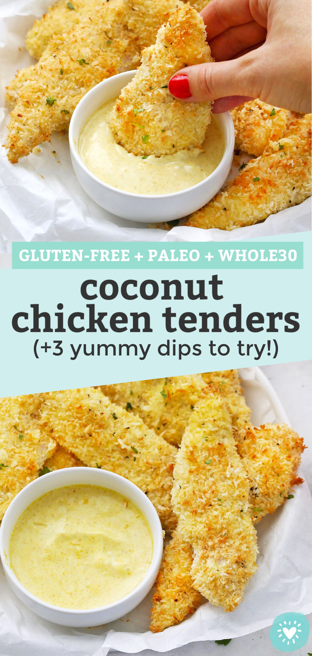 Baked Coconut Chicken Tenders from One Lovely Life