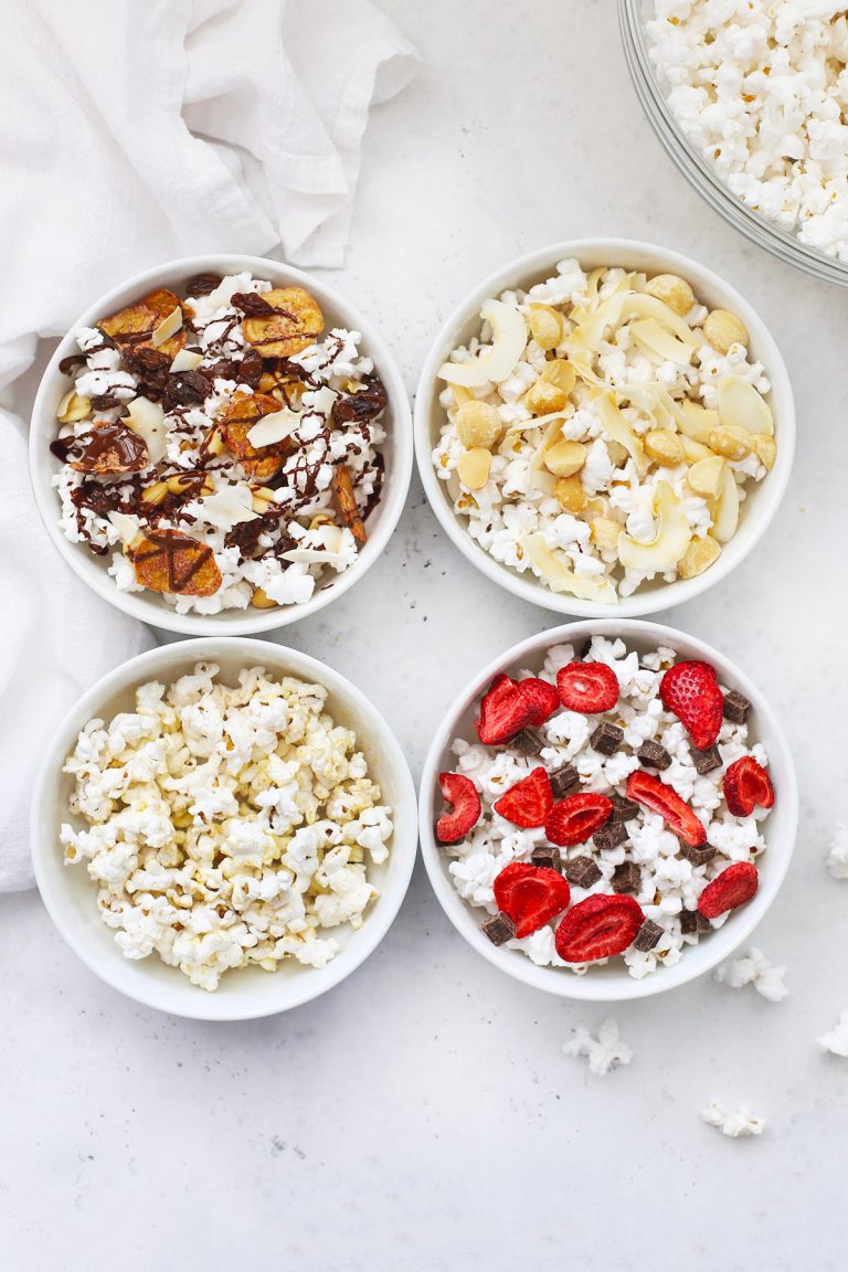 Homemade Microwave Popcorn + Popcorn Snack Mixes