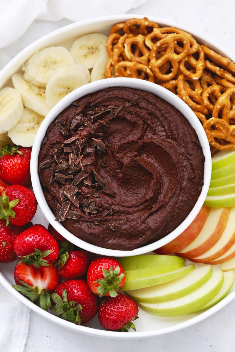 Chocolate Brownie Hummus (Vegan + GF)