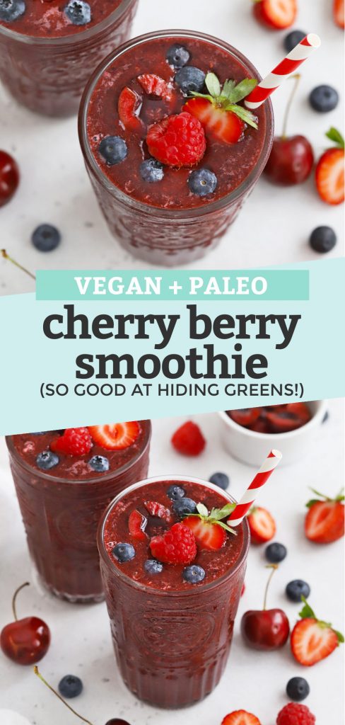 Cherry Berry Smoothie (Paleo + Vegan) • One Lovely Life