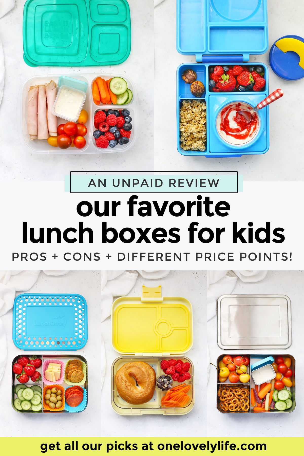 The BEST School Lunch Boxes and Reusable Bags for packing school lunches! Find out the pros and cons of each one. // school lunches // packed lunches // kids lunch box review // lunch boxes // the best kids' lunch boxes // reusable bags // omie box lunch boxes // easy lunchboxes // packed lunches // stashers bags // rezip bags // russbe bags // eco friendly // less waste // healthy kids