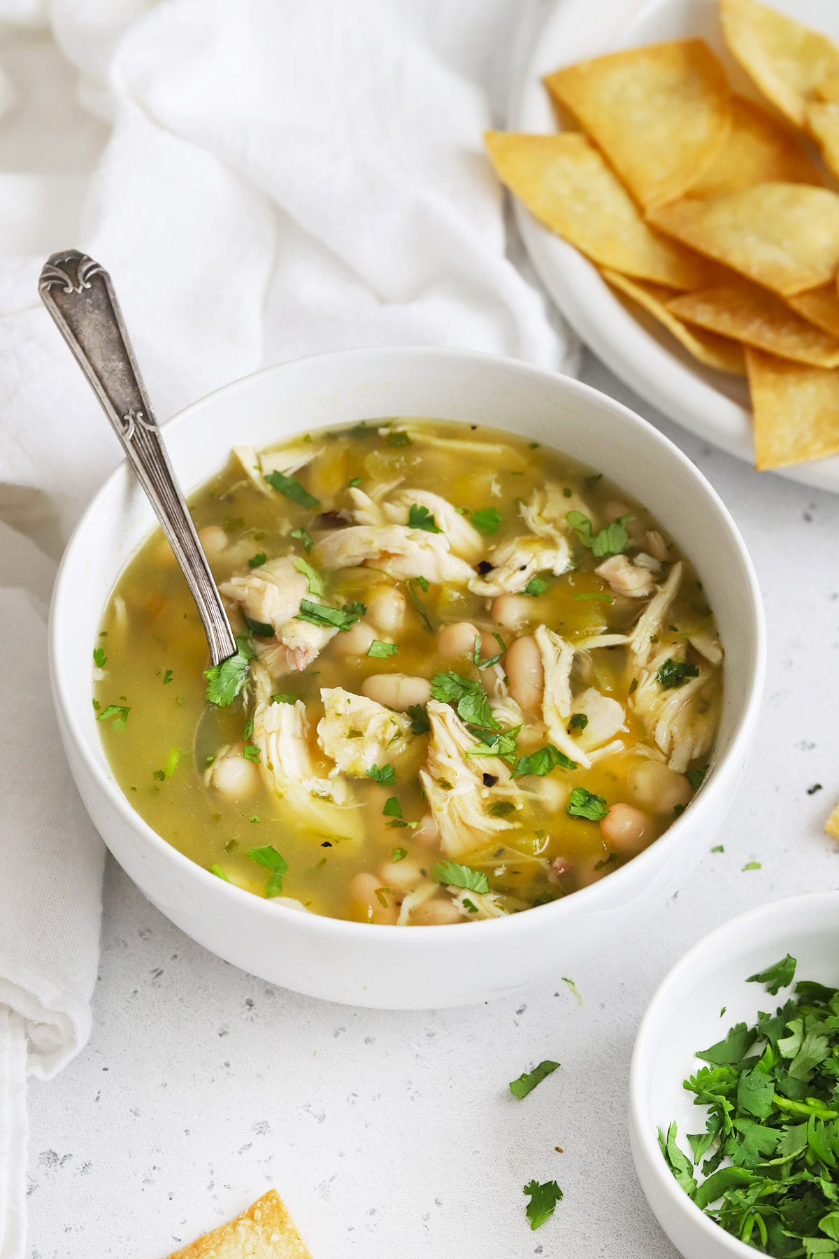 Salsa Verde Chicken Chili Quick Easy Healthy One Lovely Life