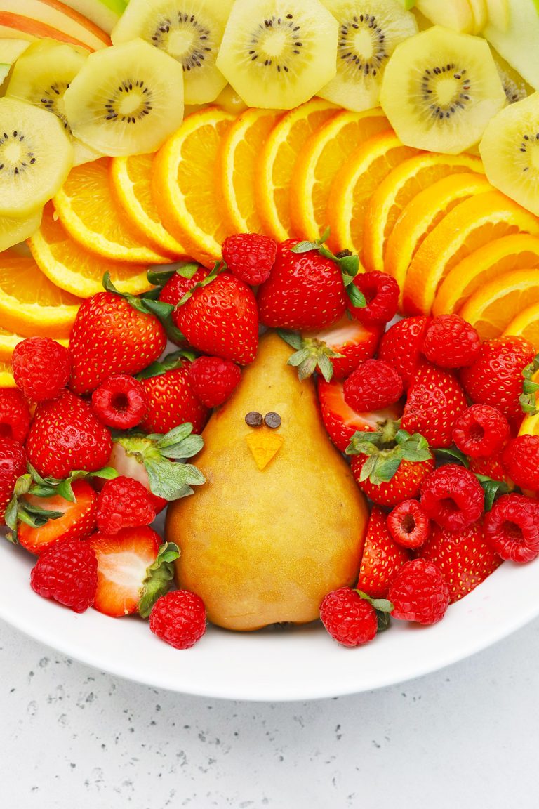 Thanksgiving Turkey Fruit Plate (Cute + Easy + Fun!) • One Lovely Life
