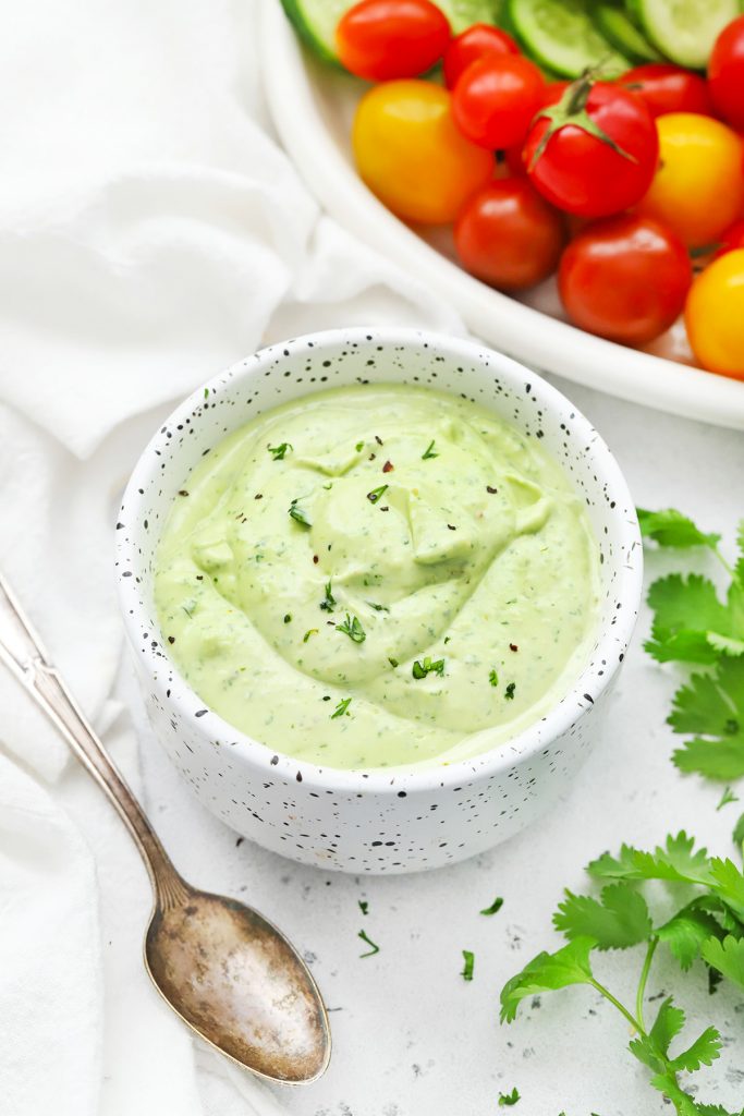 Creamy Avocado Ranch (Paleo + Vegan + Whole30) • One Lovely Life
