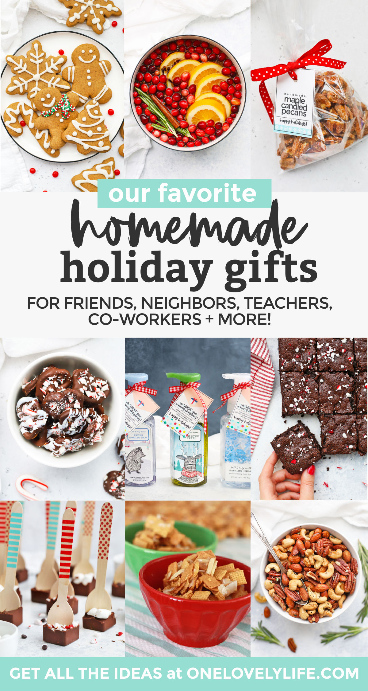 Our Best Homemade Christmas Gifts - These easy DIY holiday gifts are so fun to share with friends, neighbors, teachers, co-workers + more! // DIY Christmas Gifts // Homemade Holiday Gift // Edible Holiday Gift // Christmas Cookie Plate #giftidea #diychristmas #homemadegift