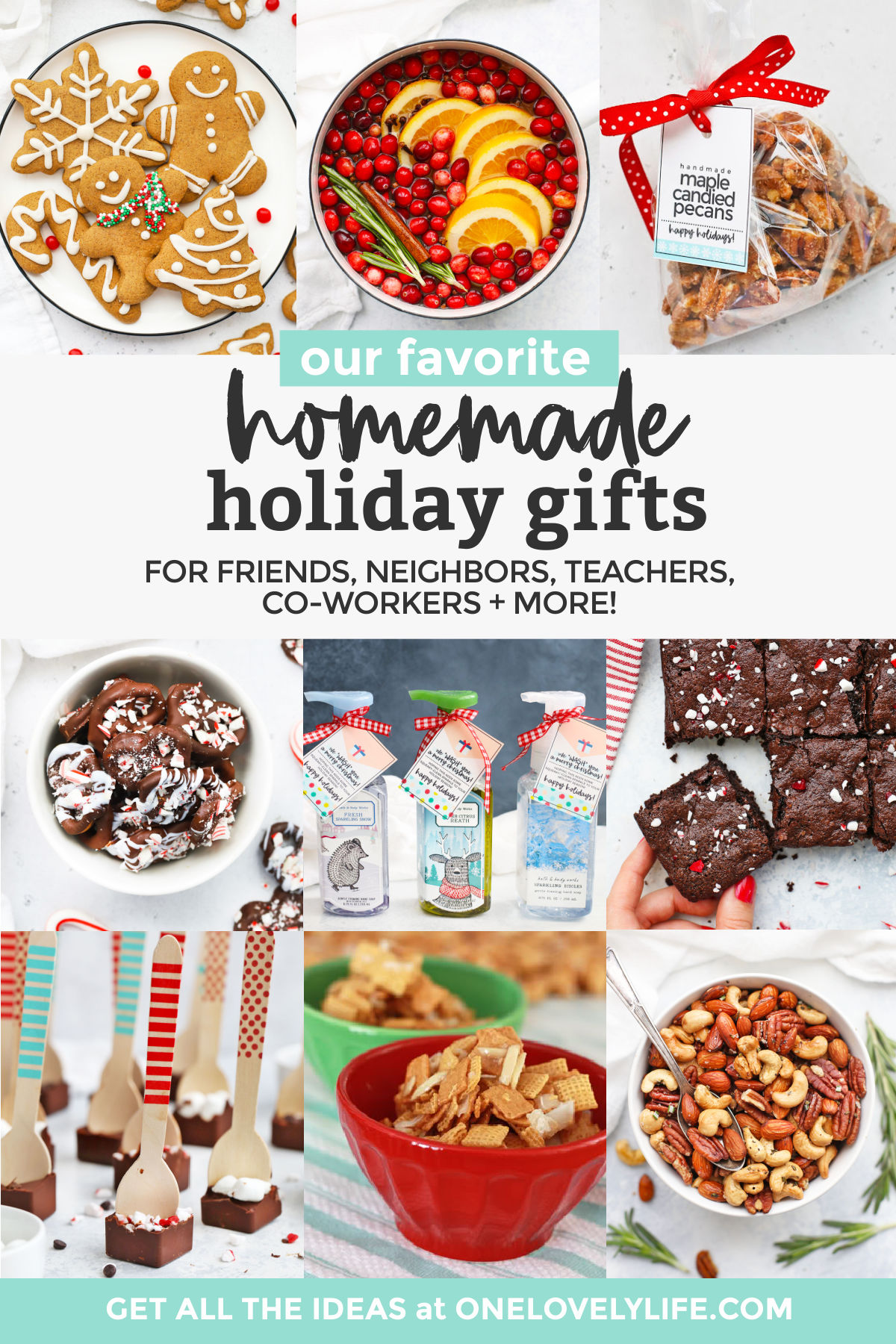 Our Best Homemade Christmas Gifts - These easy DIY holiday gifts are so fun to share with friends, neighbors, teachers, co-workers + more! // DIY Christmas Gifts // Homemade Holiday Gift // Edible Holiday Gift // Christmas Cookie Plate #giftidea #diychristmas #homemadegift