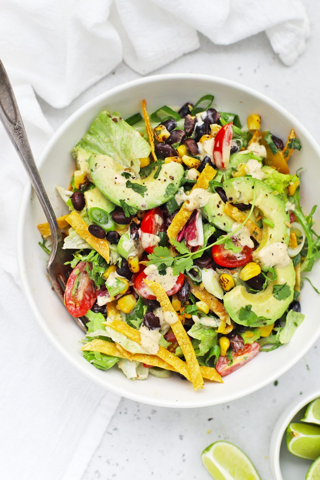 Vegetarian Black Bean Taco Salad Vegan Gluten Free One Lovely Life