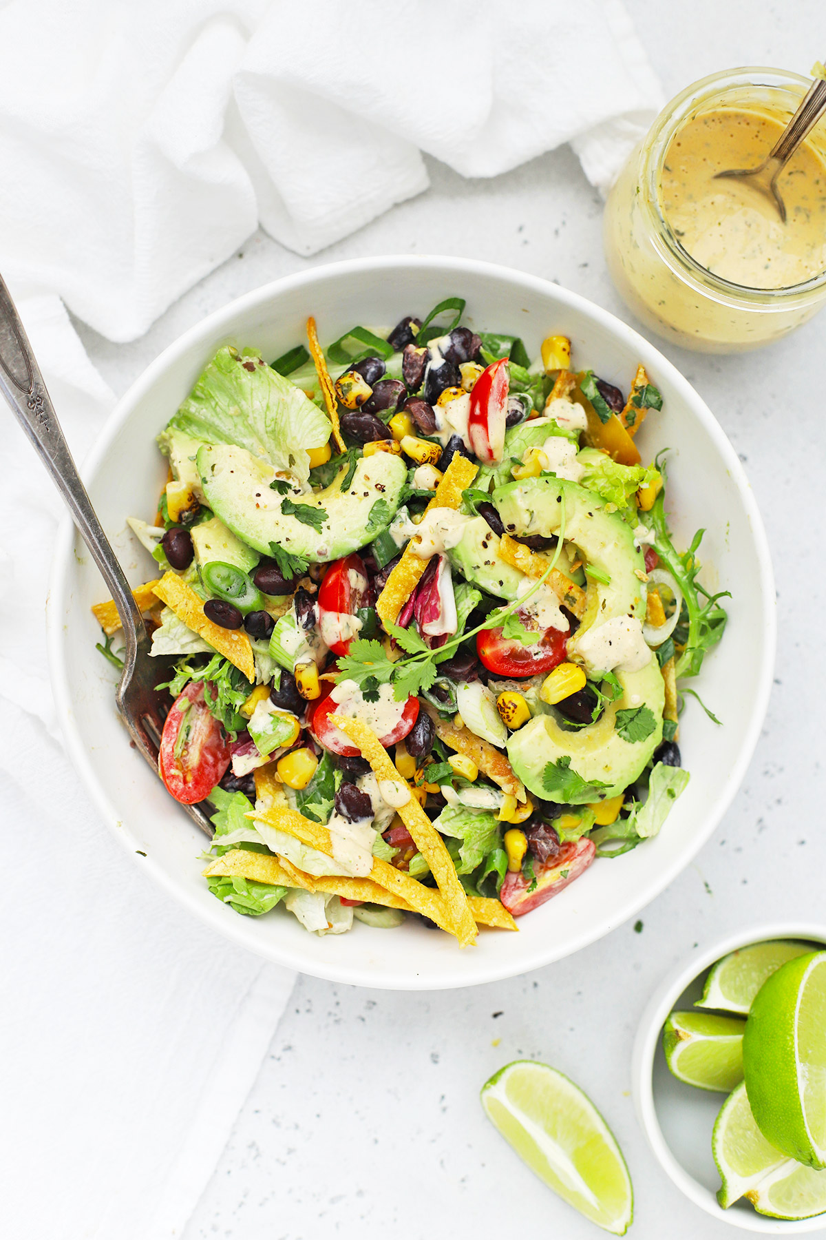 Vegetarian Black Bean Taco Salad (Vegan, Gluten-Free)