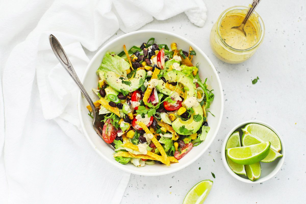 Vegetarian Black Bean Taco Salad Vegan Gluten Free One Lovely Life