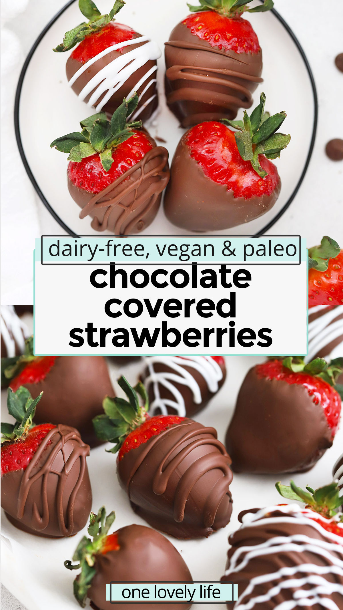 How to Make Chocolate Covered Strawberries - Here is everything you need to know to make this classic dessert! I'll even show you how to make them dairy-free, vegan, and paleo-approved! // Paleo Chocolate covered strawberries // dairy-free chocolate-covered strawberries // vegan chocolate covered strawberries // valentines day dessert // healthy chocolate covered strawberries // valentine's day dessert //