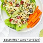 Paleo Curry chicken salad lettuce wraps
