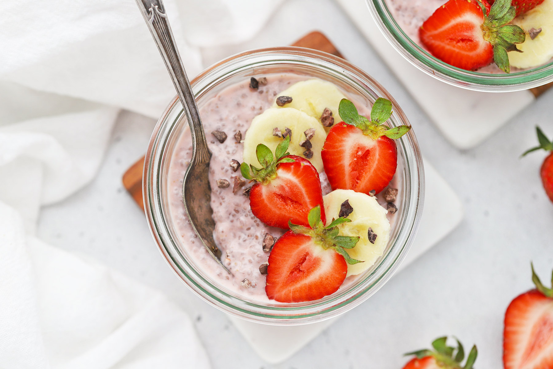 Whole30 Strawberry Chia Seed Pudding - Mad About Food