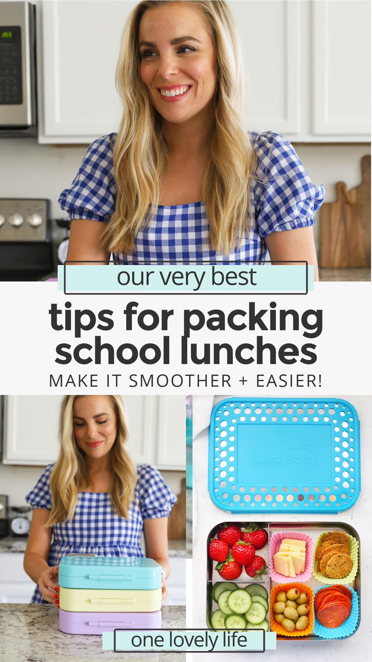 5 Hacks to Simplify Packing School Lunch! All our best school lunch tips and tricks for making school lunches fast and easy! // school lunches // school lunch ideas // mom hacks // time saving hacks // healthy lunches #packedlunch #schoollunch #momtip #backtoschool #lunch