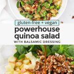 powerhouse quinoa salad with balsamic dressing