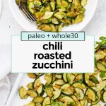 roasted zucchini with seasoning