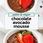 chocolate avocado mousse with fresh berries
