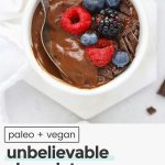 chocolate avocado mousse with fresh berries