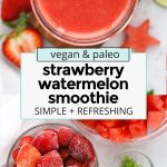 Strawberry watermelon smoothies in a glass