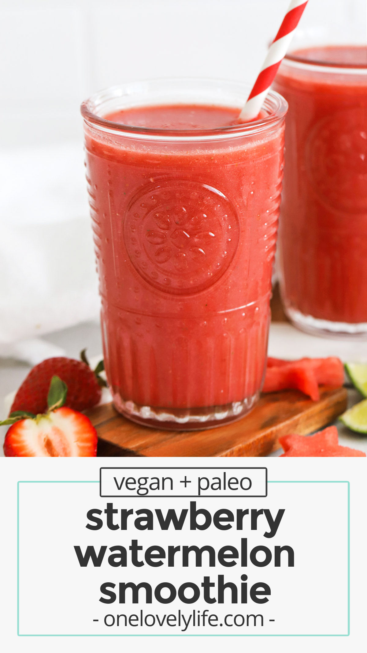 Strawberry Watermelon Smoothie - This is the best watermelon smoothie recipe we know! Super hydrating, delicious & easy! // berry watermelon smoothie / the best watermelon smoothies // strawberry watermelon smoothies // smoothie with watermelon / berry watermelon smoothies // summer smoothies // watermelon recipes / vegan smoothie / fruit smoothie / hydrating drinks / electrolyte drink / healthy summer drink / healthy smoothie / paleo