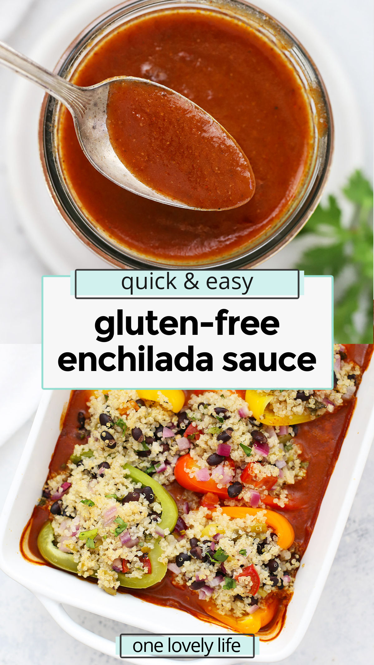 How To Make Gluten-Free Enchilada Sauce - This easy gluten-free enchilada sauce recipe is made from pantry staples and tastes AMAZING! / gluten-free red enchilada sauce / homemade gluten free enchilada sauce / homemade red enchilada sauce / homemade gluten free red enchilada sauce / how to make enchilada sauce / the best gluten free enchilada sauce / what brands of enchilada sauce are gluten free