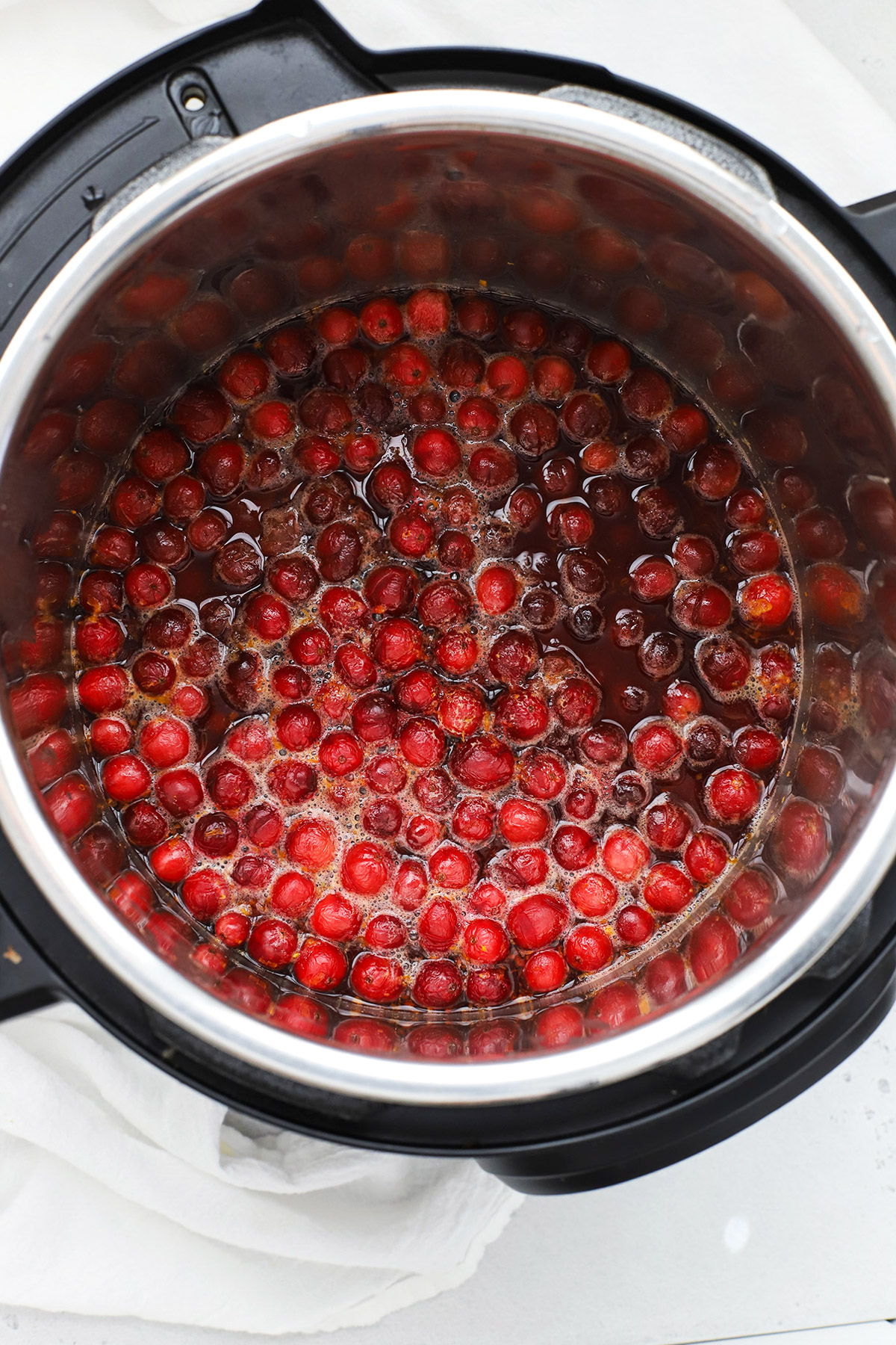 freshly cooked instant pot cranberry sauce