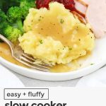 slow cooker mashed potatoes with gluten-free gravy