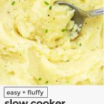 soft mashed potatoes in a slow cooker