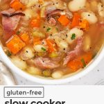 ham and bean soup in a flavorful broth