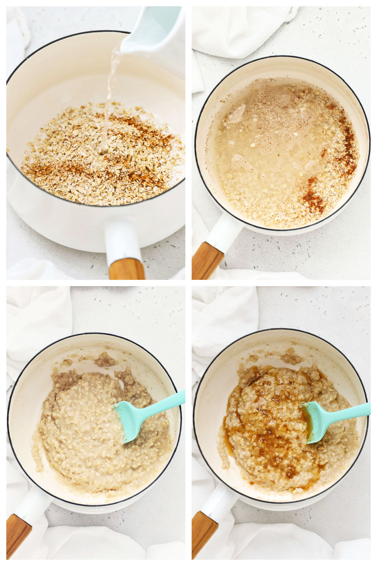 step by step instructions to make maple brown sugar oatmeal