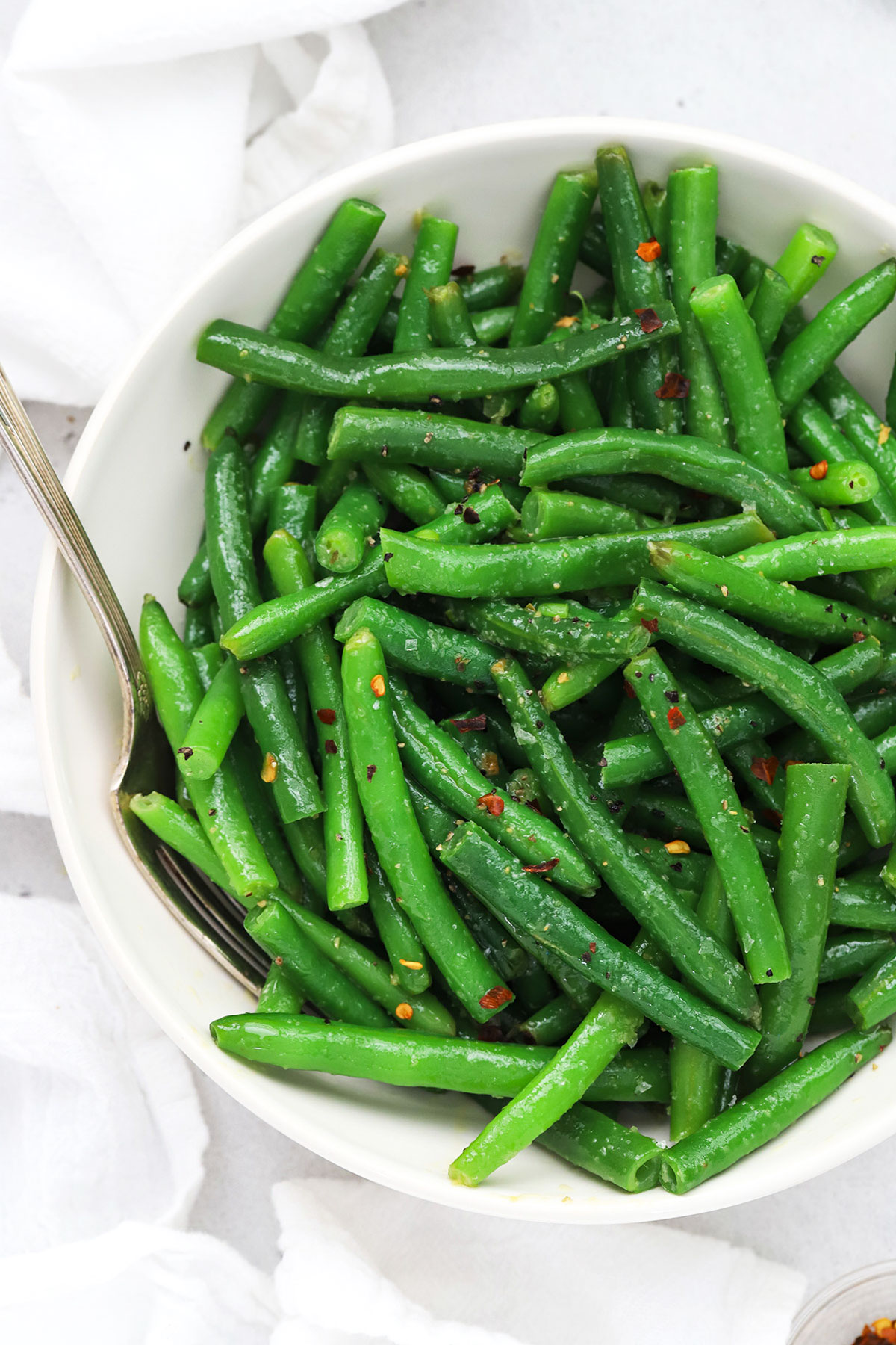 Green beans with seasoning