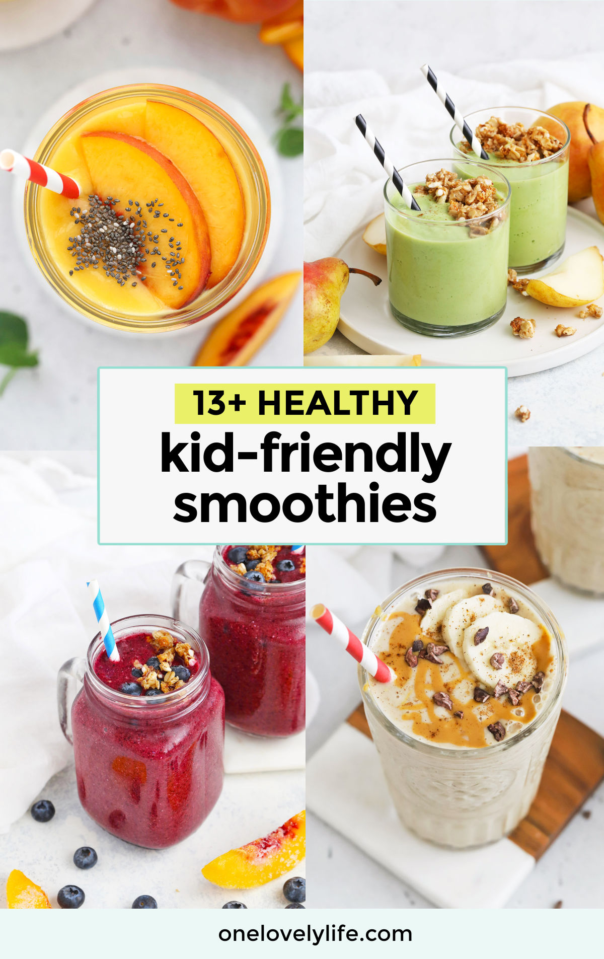 The BEST Kid-Friendly Smoothies - Kids can be tough critics, but these smoothie recipes are all picky eater approved! / kids smoothies / kid friendly smoothie recipe / kids smoothies / smoothies for picky eaters / kids snacks / healthy kids breakfast / healthy kids breakfast / healthy kids smoothie / healthy smoothie recipes / smoothies for kids